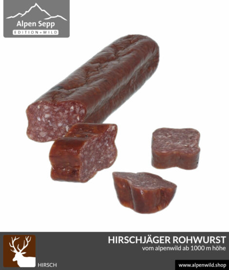 Hirschjäger - Kantwurst Wildwurst Spezialität vom Rotwild von AlpenSepp® edition wild
