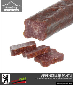 Referenzen - unsere Kunde sagen 2 Original Appenzeller Pantli - Spezial Kantwurst nach Schweizer Art von AlpenSepp® edition wild