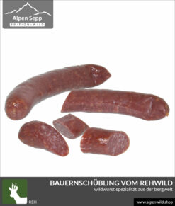 Bauernschübling bzw. Bauernwurst vom Rehwild - Reh Wildwurst von AlpenSepp® edition wild