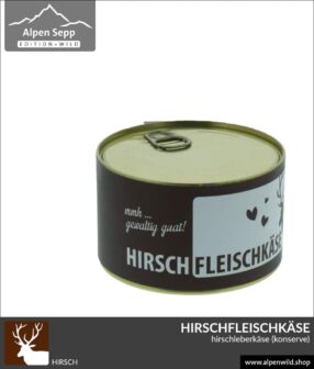 Hirschfleischkäse (Hirschleberkäse) in Konserve
