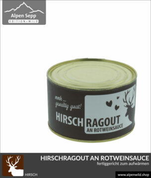 Hirschragout Hirschgulasch an Rotweinsauce