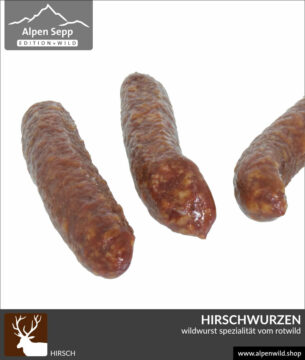 Hirschwurzen - Wildwurst Spezialität vom Rotwild