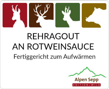 Rehragout Rehgulasch an Rotweinsauce