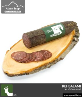 Rehsalami im Pfeffermantel