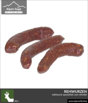 Rehwurzen - Wildwurst Spezialität vom Rehwild