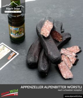 Appenzeller Alpenbitter Wurst nach schweizer Rezeptur