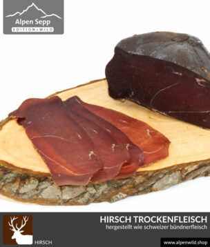 Hirsch Trockenfleisch - Herstellungsmethode wie Schweizer Bündnerfleisch von AlpenSepp® edition wild