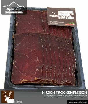 Hirsch Trockenfleisch, geschnitten