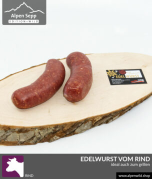 Edelwurst - Wurstsorte vom Rind und Schwein von AlpenSepp® edition wild - ideal auch zum Grillen