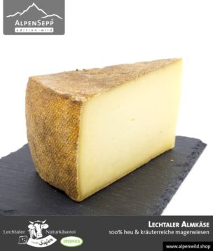 Lechtaler Almkäse | 100% Heu und kräuterreiche Magerwiese | Lechtaler Naturkäserei in Tirol | 100% Heumilch | 55% F.i.T.