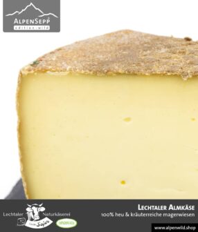Lechtaler Almkäse | 100% Heu und kräuterreiche Magerwiese | Lechtaler Naturkäserei in Tirol | 100% Heumilch | 55% F.i.T.