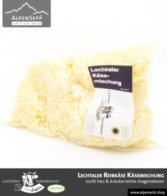 Lechtaler Reibkäse Käsemischung | Lechtaler Naturkäserei in Tirol | 100% Heumilch | 45% F.i.T.